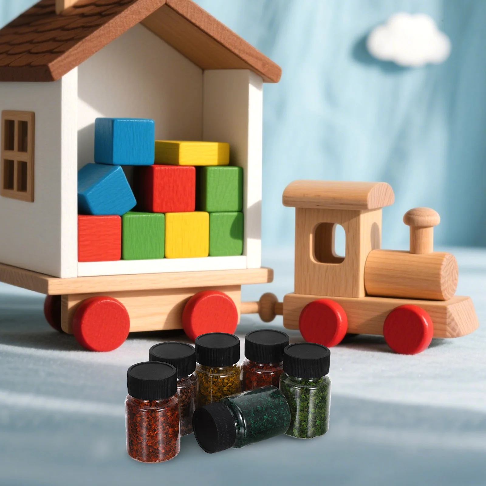 

6 Bottles Miniature Leaves Realistic Tiny Leaves Simulation for DIY Fairy Garden Railway Diorama Christmas Village Supplies