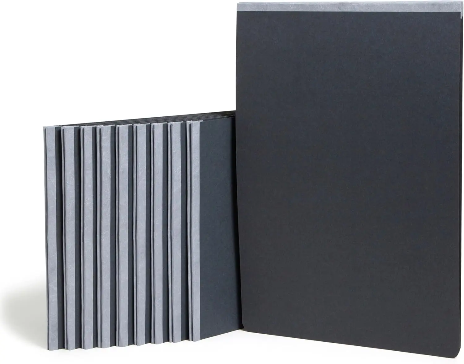 

Pressboard Report Cover, 3" Capacity, 11"x17", Black, 10 Pack, Prong Fastener with Metal Clips