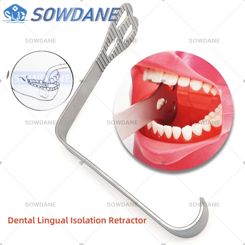 

1pc Dental Lingual Isolation Retractor Mouth Retractor Dental Retractors Mouth Gag Oral Mouth Opener Stainless Steel