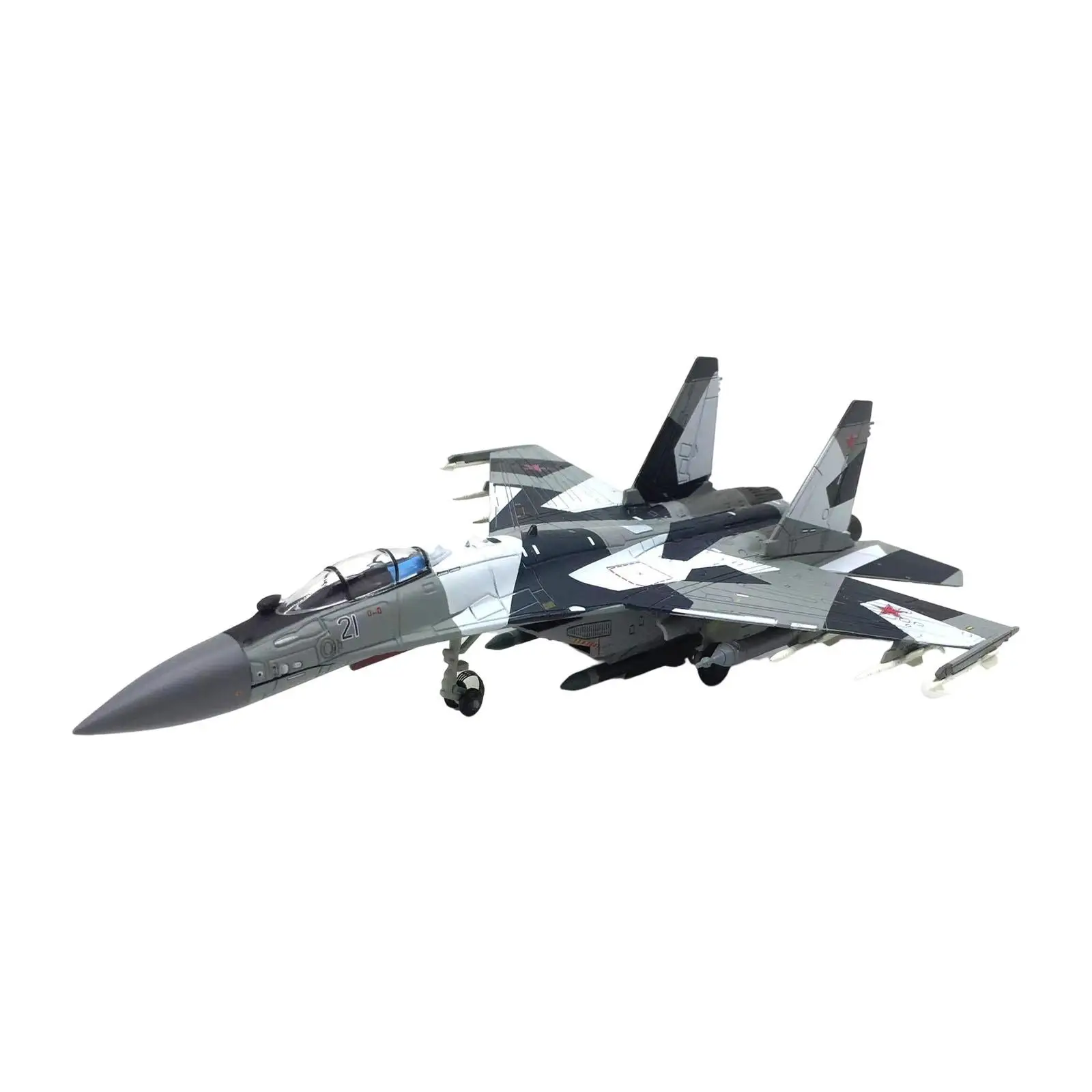 1/100 Scale Russian SU35 Fighter Diecast Kids toys Model Home Table Ornaments Decoration