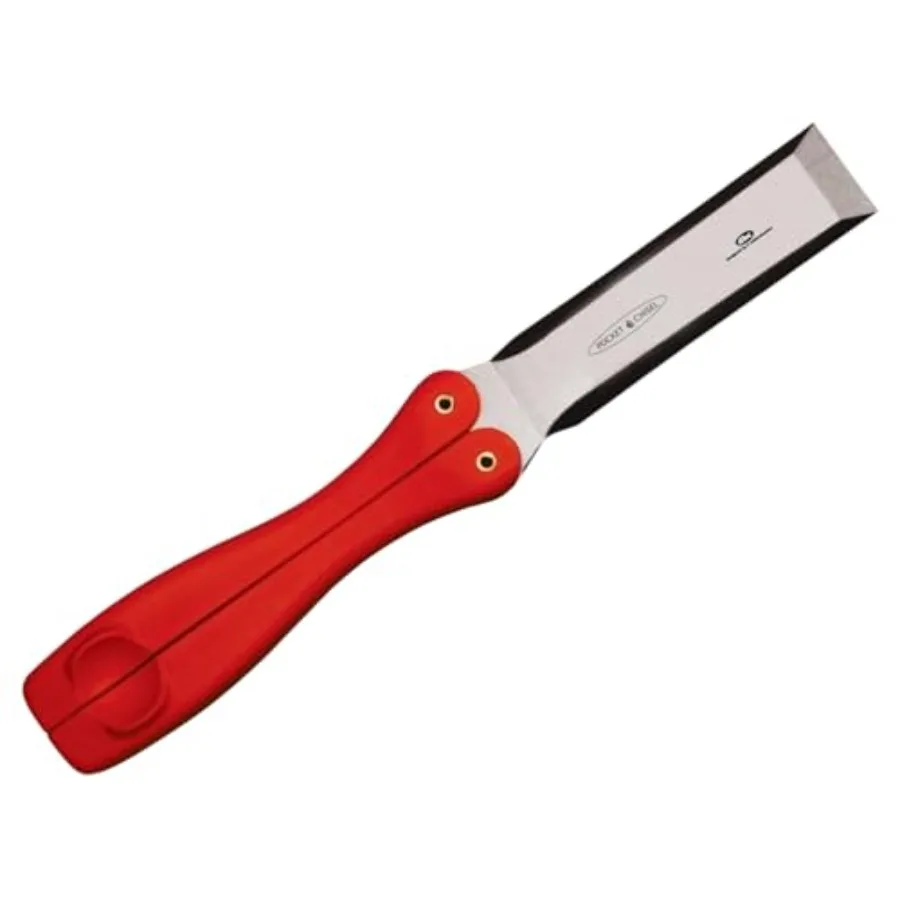 

FastCap Pocket Wood Chisel with Foldable Nylon Handle for Carpentry and Woodworking - 1" Precision Tool Steel, 56-58 Rockwell H