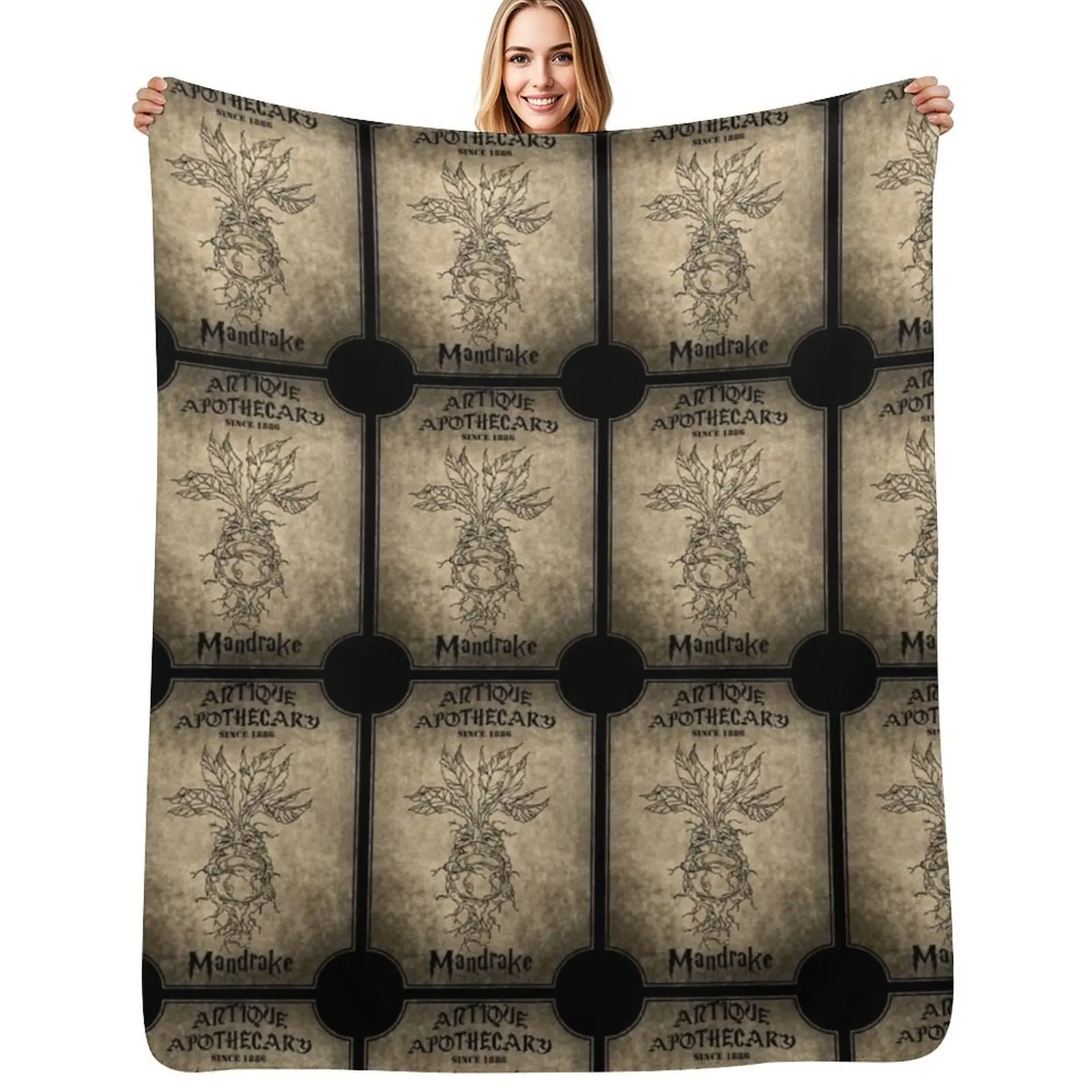 

MANDRAKE APOTHECARY LABEL Throw Blanket cosplay anime Thin Moving heavy to sleep Blankets