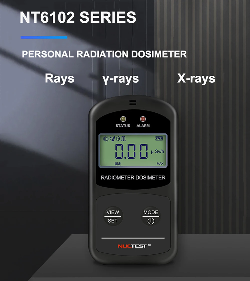 NT6102 licznik geigera promieniowanie jądrowe detektor x-ray Beta Gamma wykryj marmurowy radioaktywny Tester osobisty dozymetr