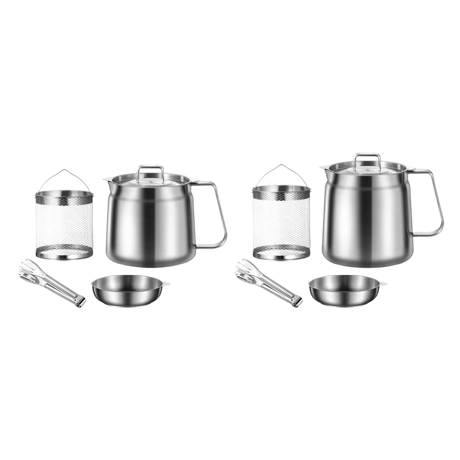 Stainless Steel Oil Filter Pot Cooking Pot Grease Strainer Deep Frying Pot for Frying Boiling Chips Fried Chicken Baking