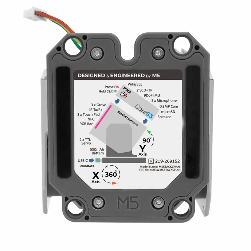 A53M-For Stackchan Mainframe Maintenance Compatible M5 For Stackchan Body Desktop AI Robot Body