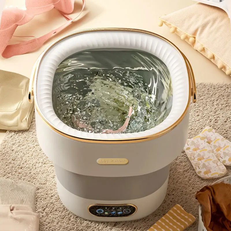 13L Mini Washer,Electric Folding Washing Machine,Portable Semi-Automatic Home Underwear Elution Washer,3 Speed Strong Power