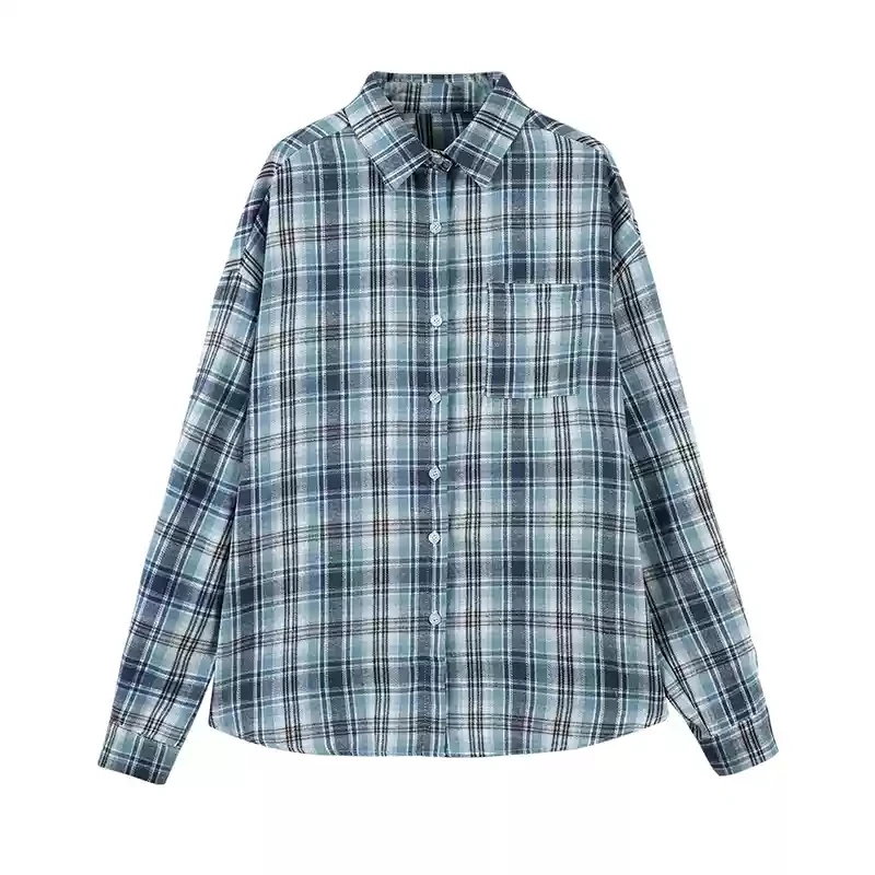 เสื้อเชิ้ตลายสก๊อตสีแดงสำหรับผู้หญิงวัยรุ่น ติดกระดุม แขนยาว ปกเชิ้ต เสื้อแจ็คเก็ตลายตาราง สไตล์ลำลอง สำหรับฤดูใบไม้ร่วง ฤดูหนาว ชุดคริสต์มาส