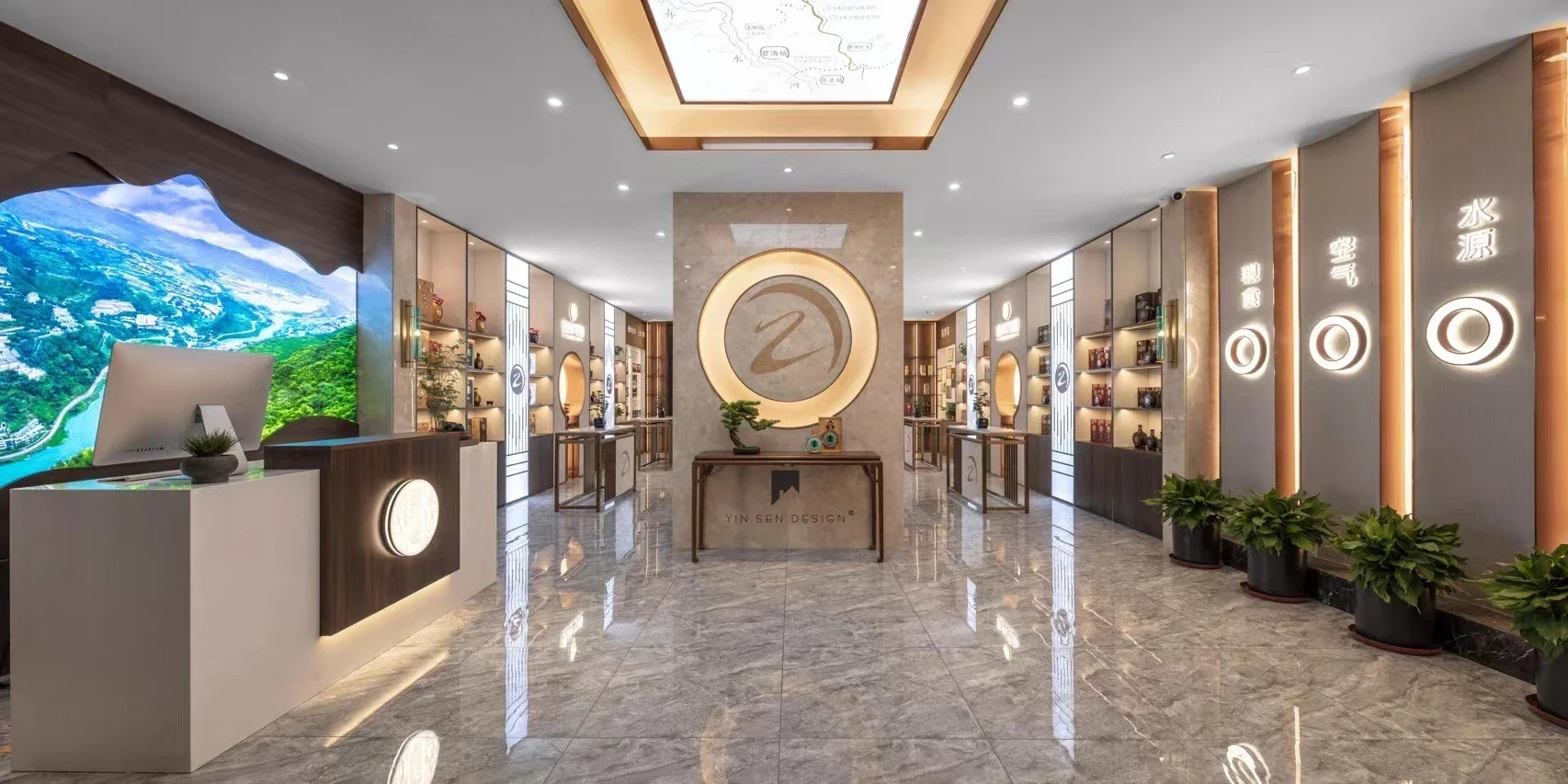 Display cabinet, high-end Baijiu alcoholic, wine wall, hight, image wall