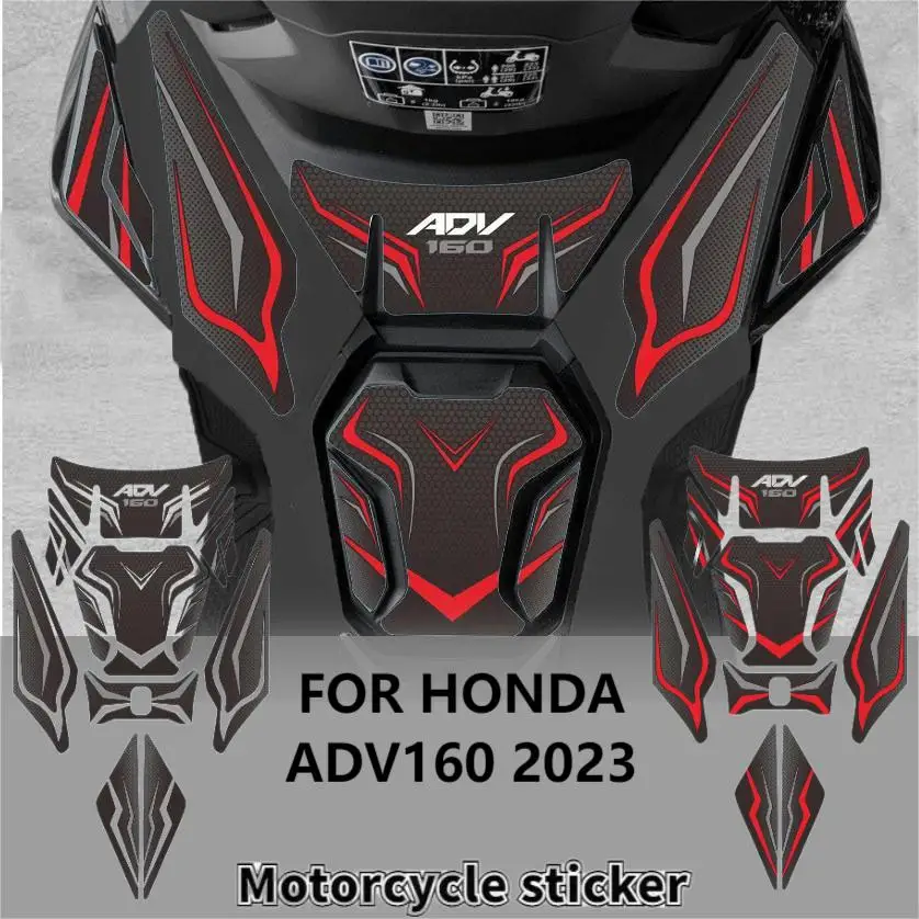 

2023 NEW Motorcycle 3D Carbon Braze Vein Oil Tank Sticker For HONDA ADV160 ADV 160 Waterproof Soft Adhesive Decal