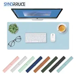 Large Computer Mouse Pad Gamer Waterproof PU Leather Gaming MousePad Candy Colors Keyboard Table Mats  Portable PC Desk Mat