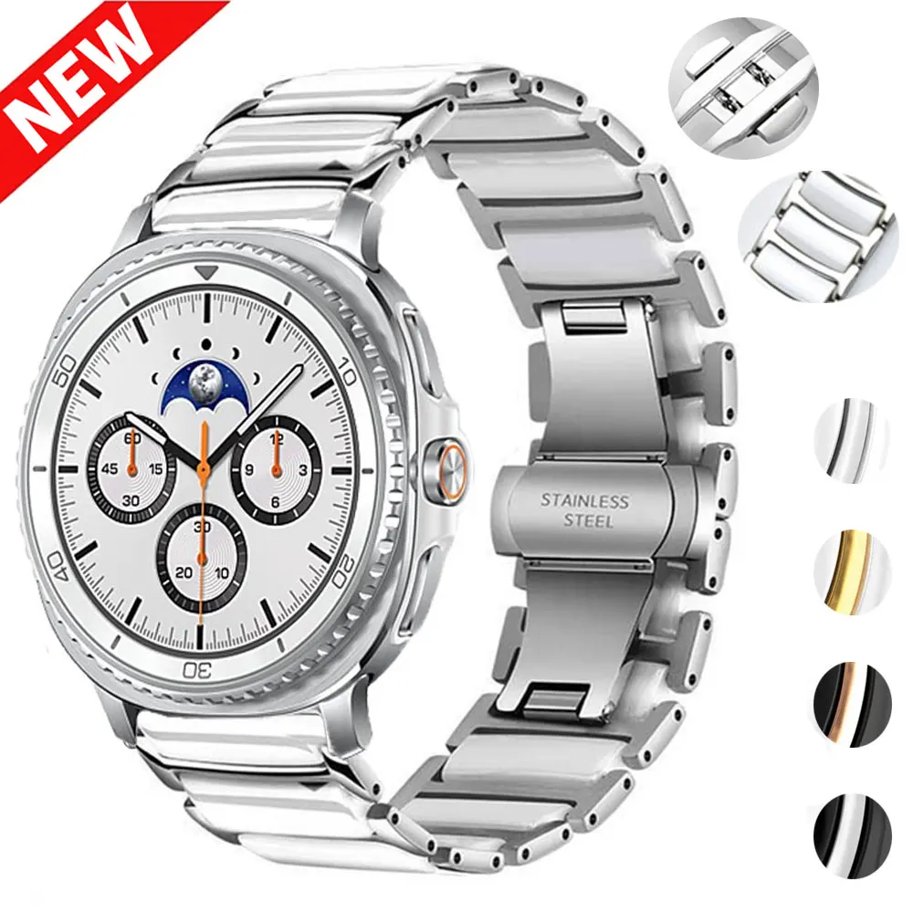 Riemen für Samsung Watch 8 40 44 mm 8 klassische Luxus-Armbandbänder für Galaxy Watch Ultra 1 2 47 mm Business-Armband-Zubehör