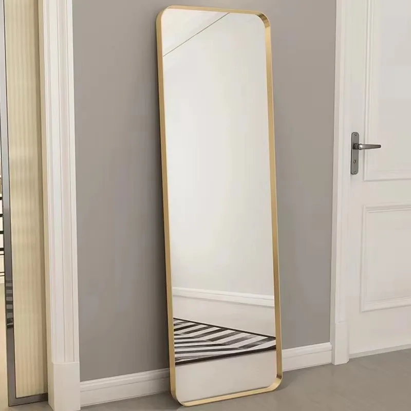 150X60CM Factory Price Cheap Modern Durable Large Wall Hanging Mirrors Simple Gold Frame Floor Full Length Mirror for Bedroom