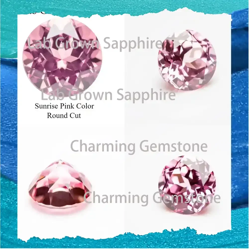 

Lab-Grown Orange Sapphire Round Cut Gemstone for Jewelry Setting for GRA Certified Synthetic Corundum Lab Created Sapphire