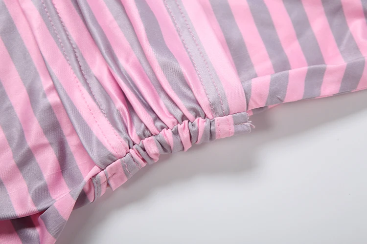 Nibber Sexy Neckholder-Kleid mit tiefem Ausschnitt, gestreift, rückenfrei, für Damen, Bandagen, Patchwork, Band, ärmellos, Trend, Party, Club, figurbetont – Detail 8