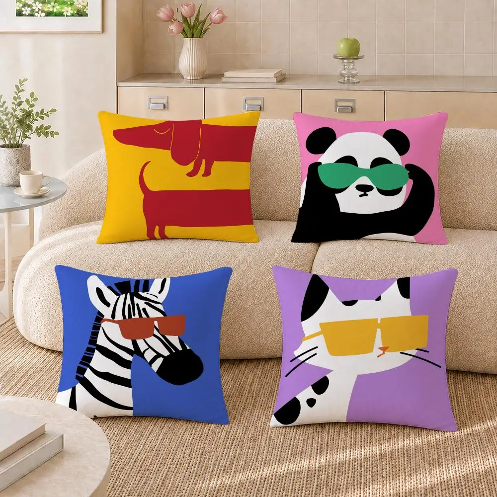 Cartoon animal Cushion Cover Pillowcase Sofa Living Room Home Gift Office Decor Protective Covers