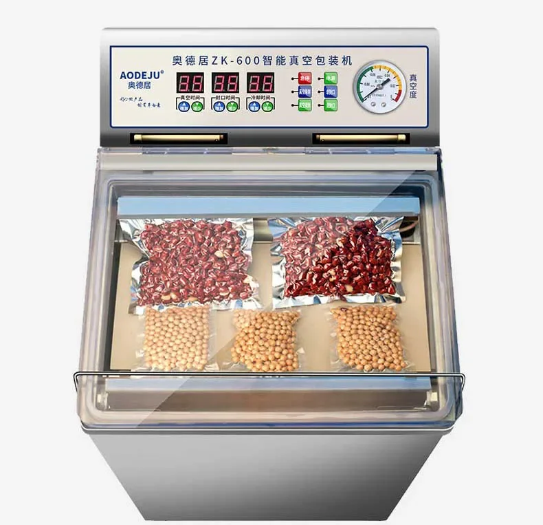 Electric Wet And Dry Food Sealer 220V Commercial Vacuum Food Sealing Machine Food Sealing Packaging Machine ZK-600