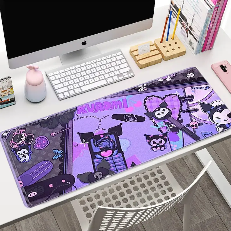

Large Cartoon Table Mat, Gaming Mouse Pad, Table Mat, Kawaii Mouse Pad, Cartoon Desk Accessories, Large Gamer Mousepad, Keyboard