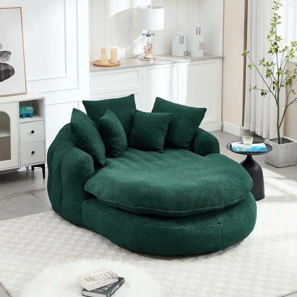 

Adult Giant Bean Bag Sofa Chair, Extra Large Lazy Couch with Memory Foam Filling, Soft Chenille Bean Bag Sofa, Suitable