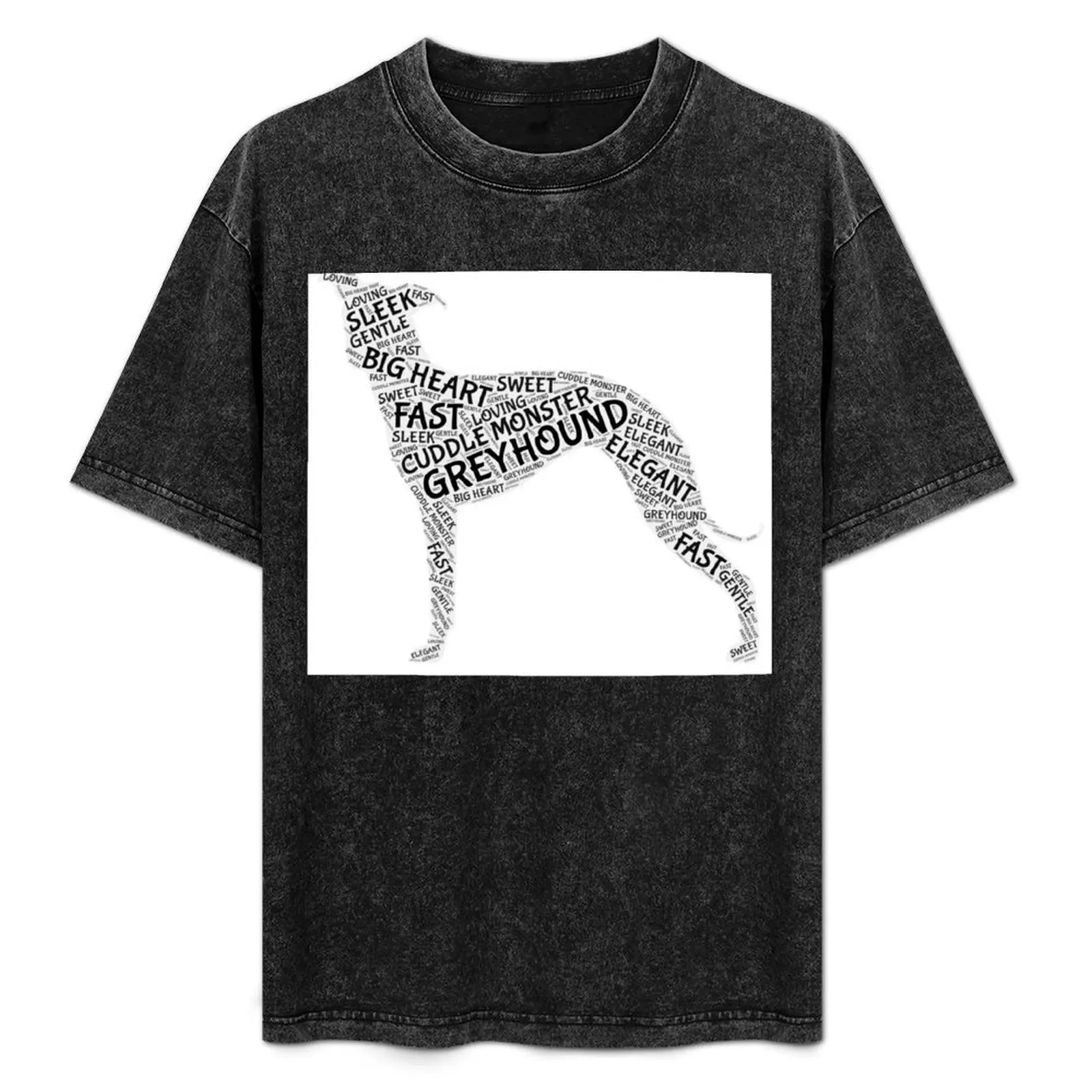 

Greyhound Lurcher Whippet Word Art Bubblegum Random T-Shirt t shirt custom print man t shirt summer T-Shirt