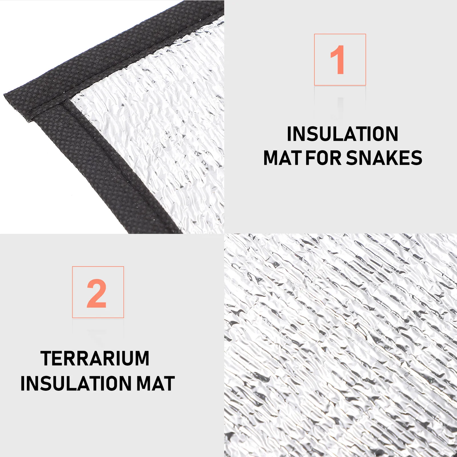 

Комплект из 2-х теплых светоотражающих ковриков для террариумов: для рептилий, ящериц, змей – для улучшения зимнего тепла и комфортного сна животных