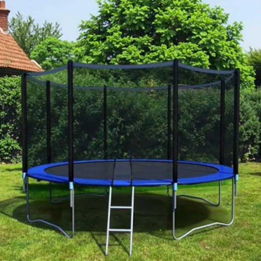 Cheap Customized Wholesale  Big Garden Round Outdoor Trampoline With Enclosure Safety Net