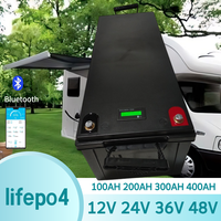 12V 24V 36V 48V 100AH 150Ah 200AH 300Ah 400Ah lifepo4 lithium battery bluetooth BMS APP for solar inverter EV Fishing boat