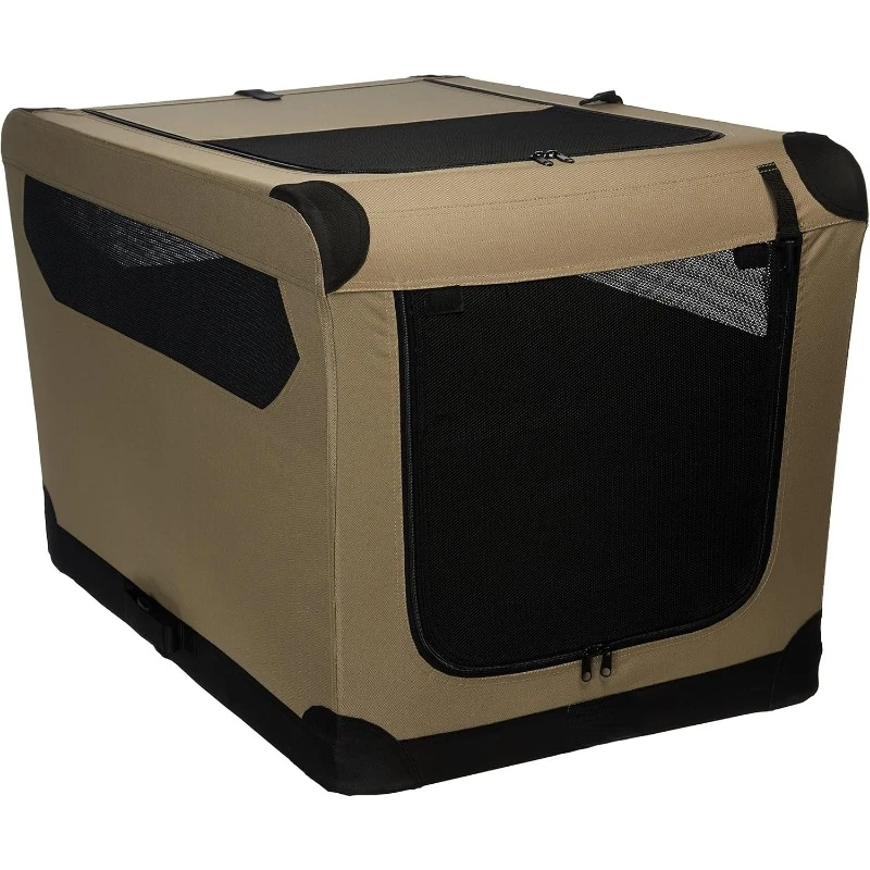 

Foldable Portable Travel Pet Kennel for Cat, Dog, Rabbit, 36 Inch, Tan, 35.8"L x 24.0"W x 24.0"H