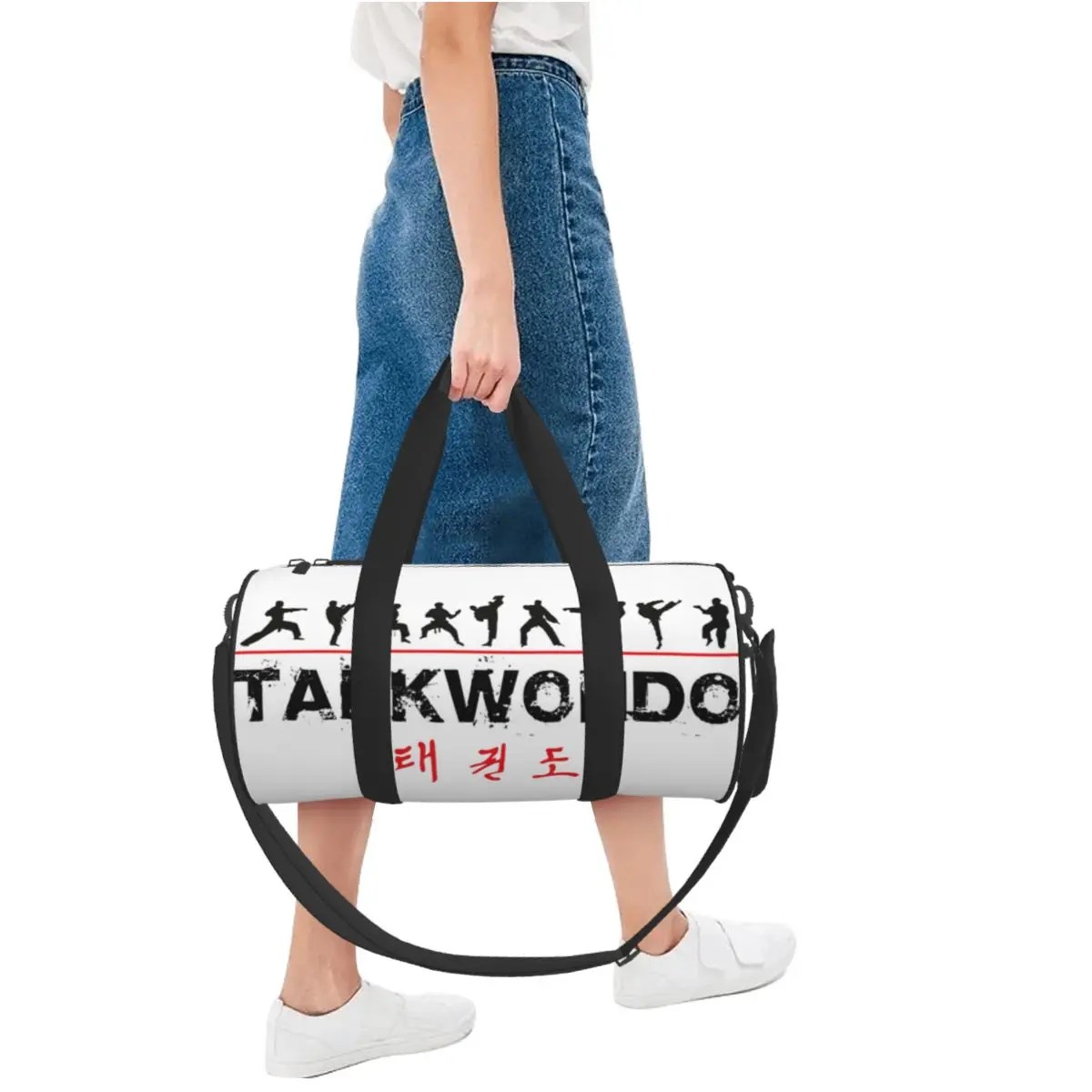 Taekwondo Gym Bag Fighters Korean Waterproof Sports Bags with Shoes Travel Printed Handbag Funny Fitness Bag For Male Female