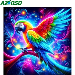 AZQSD 5d Diamond Painting Parrot Animal Mosaic Cross Stitch Kits Picture Of Rhinestones Birds Embroidery Sale Gift Handmade