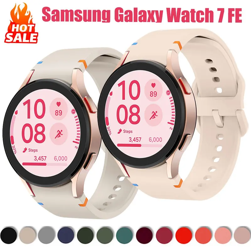 

Silicone Strap for Samsung Galaxy Watch 7 FE 44mm 40mm official-website Bracelet Galaxy Watch 4 6 Classic 5 pro band 43mm 47mm