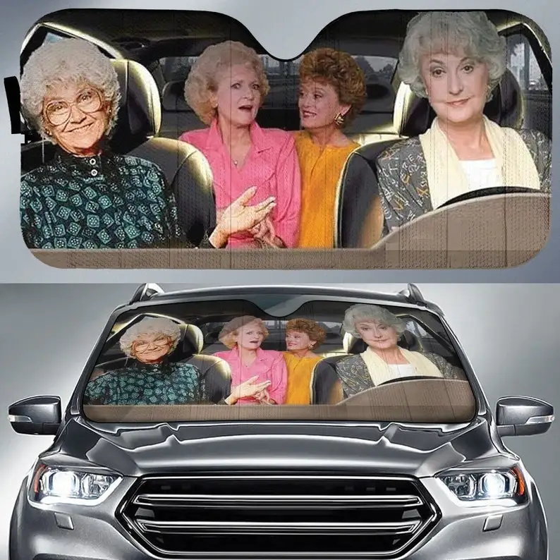 

The Golden Girls Car Auto Sunshade, Blanche Devereaux Dorothy Zbornak Rose Nylund Sophia Petrillo Driving Car Sun Shade