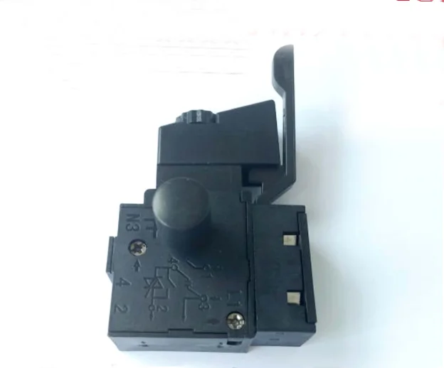 Electric Drill Switch Speed Regulating Switch Power Tool Speed Control Trigger Switch Lock on 4(4)A 250V 5E4
