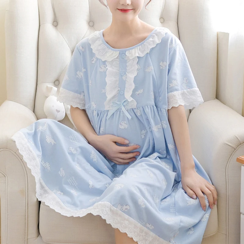 

Summer Maternity Breastfeeding Nursing Nightgowns Mothers Nightwear Breastfeeding Pajamas Pregnancy Dress Maternity Pajamas