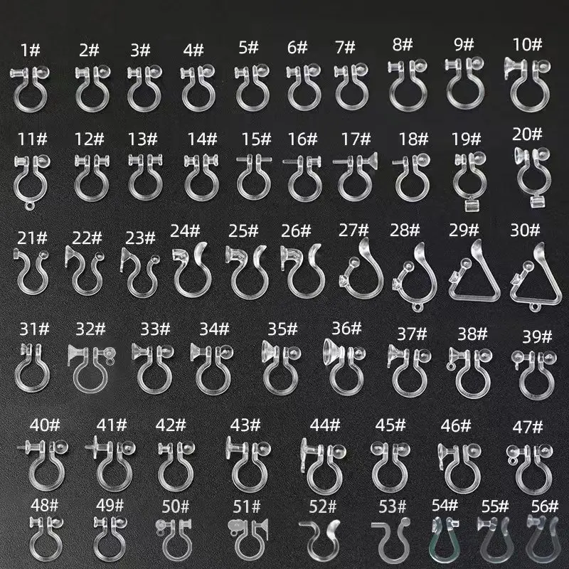 BoYuTe (100 Pieces/Lot) Transparent Resin No Pierced Ear Clip Materials Handmade Diy Jewelry Accessories and Component