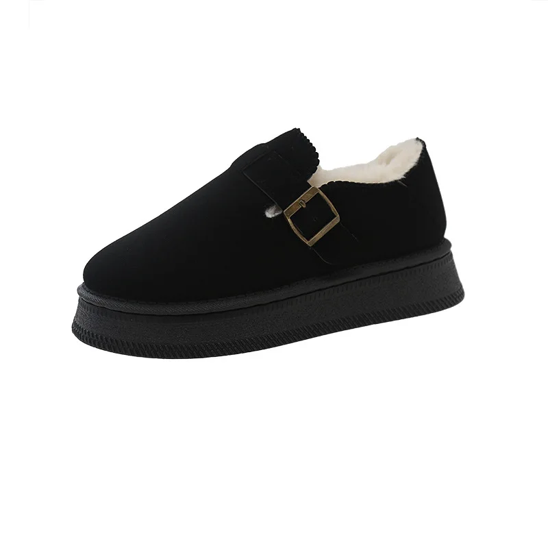 Buty Kobieta 2024 Chodaki Platforma Casual Female Sneakers Slip-on Round Toe Shallow Mouth Flats Loafers Fur New Creepers Comfortabl