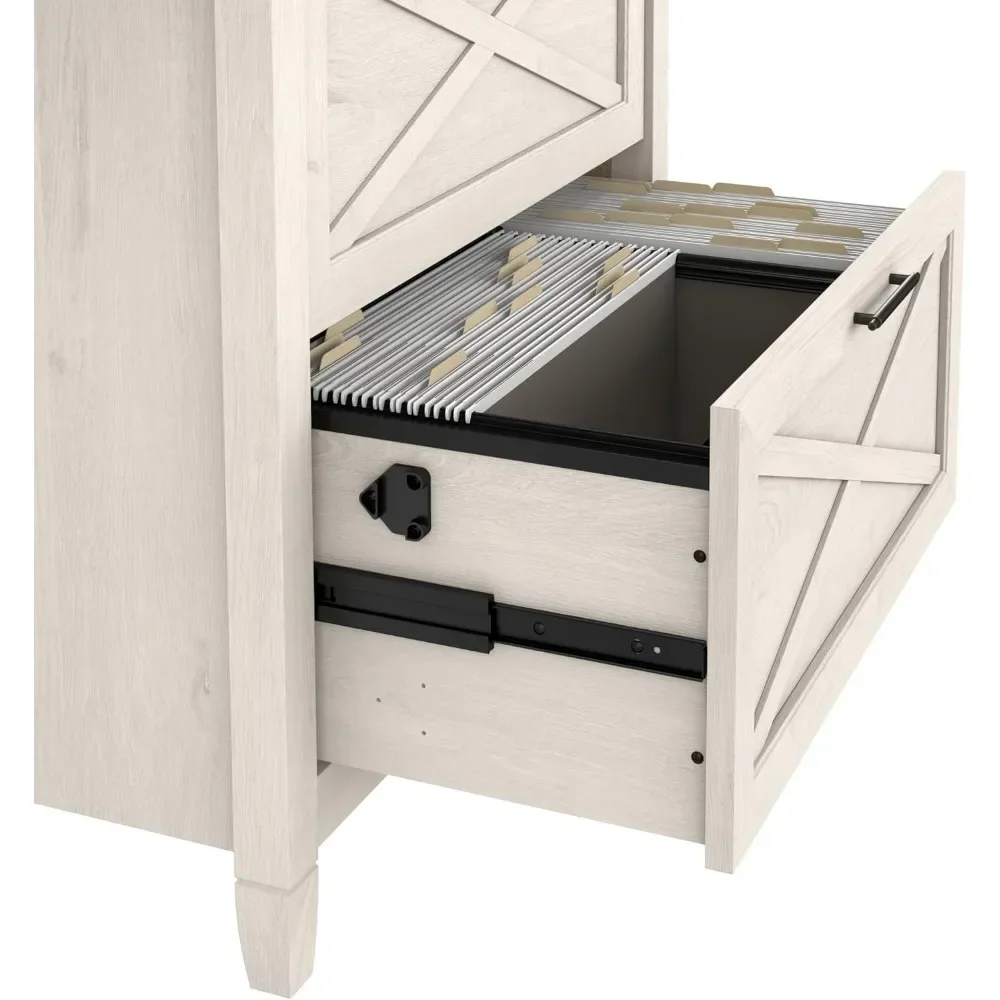 Bush Furniture Key West Lateral File Cabinet, Modern Farmhouse 2 Drawer File Cabinet for Home Office, Filing Cabinets