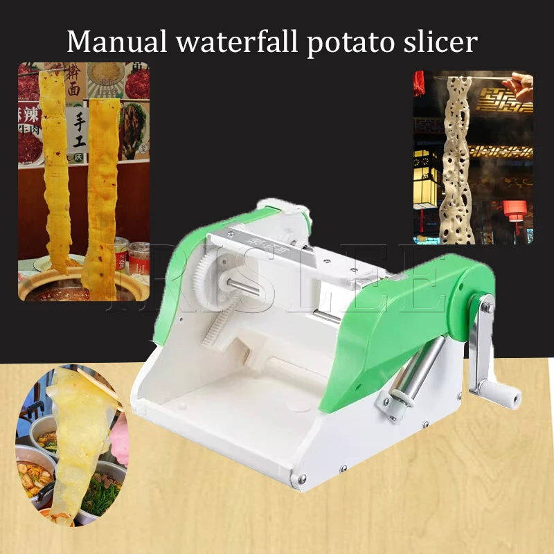 폭포 감자 220V 전기 야채 스파이럴라이저 초퍼 스파이럴라이저 야채 슬라이서 나선형 커팅 스트립 네트 슬라이스