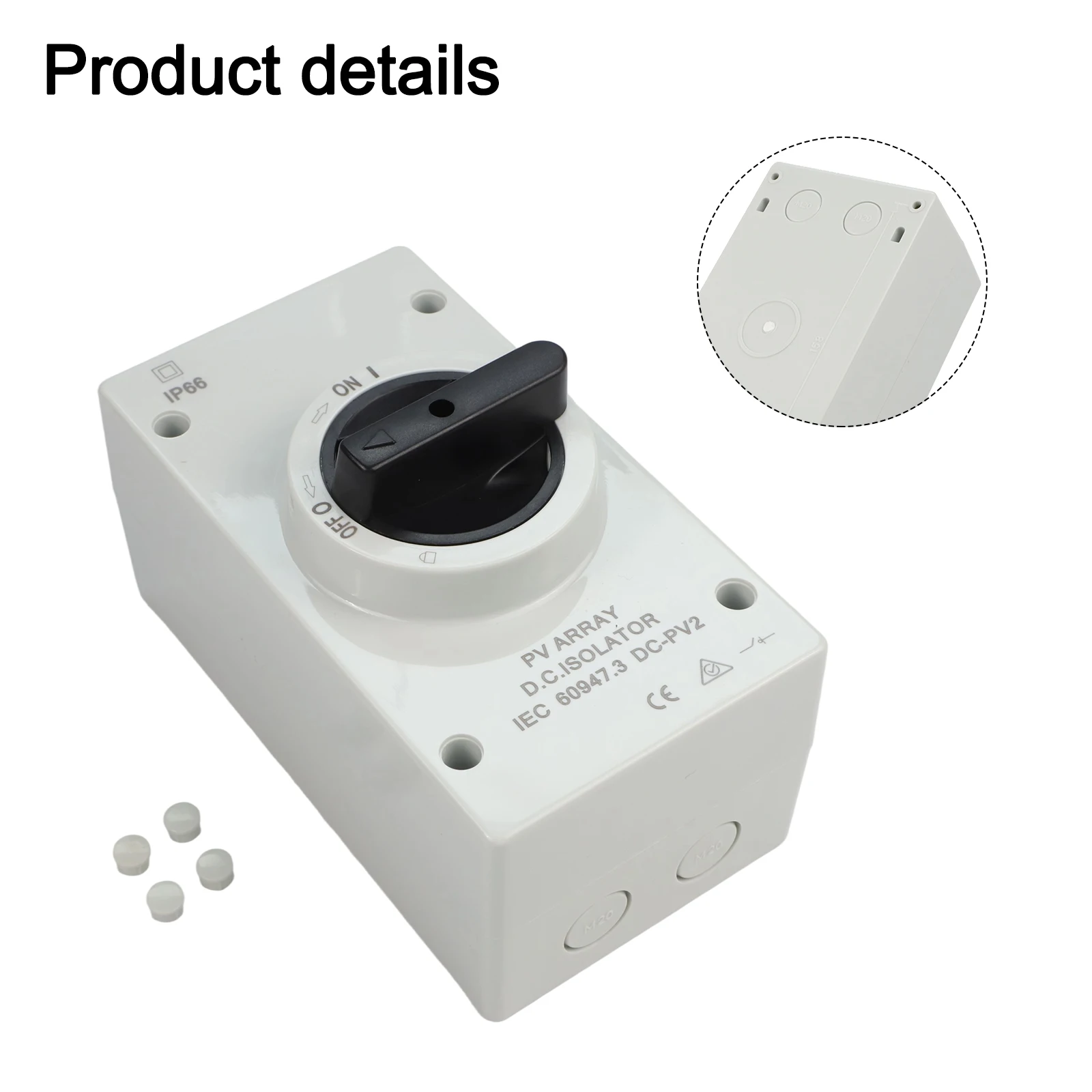 

Protective 32A 1000VDC IP66 SolarPV True DC Enclosed Rotary Isolator Switch for Efficient Photovoltaic Systems