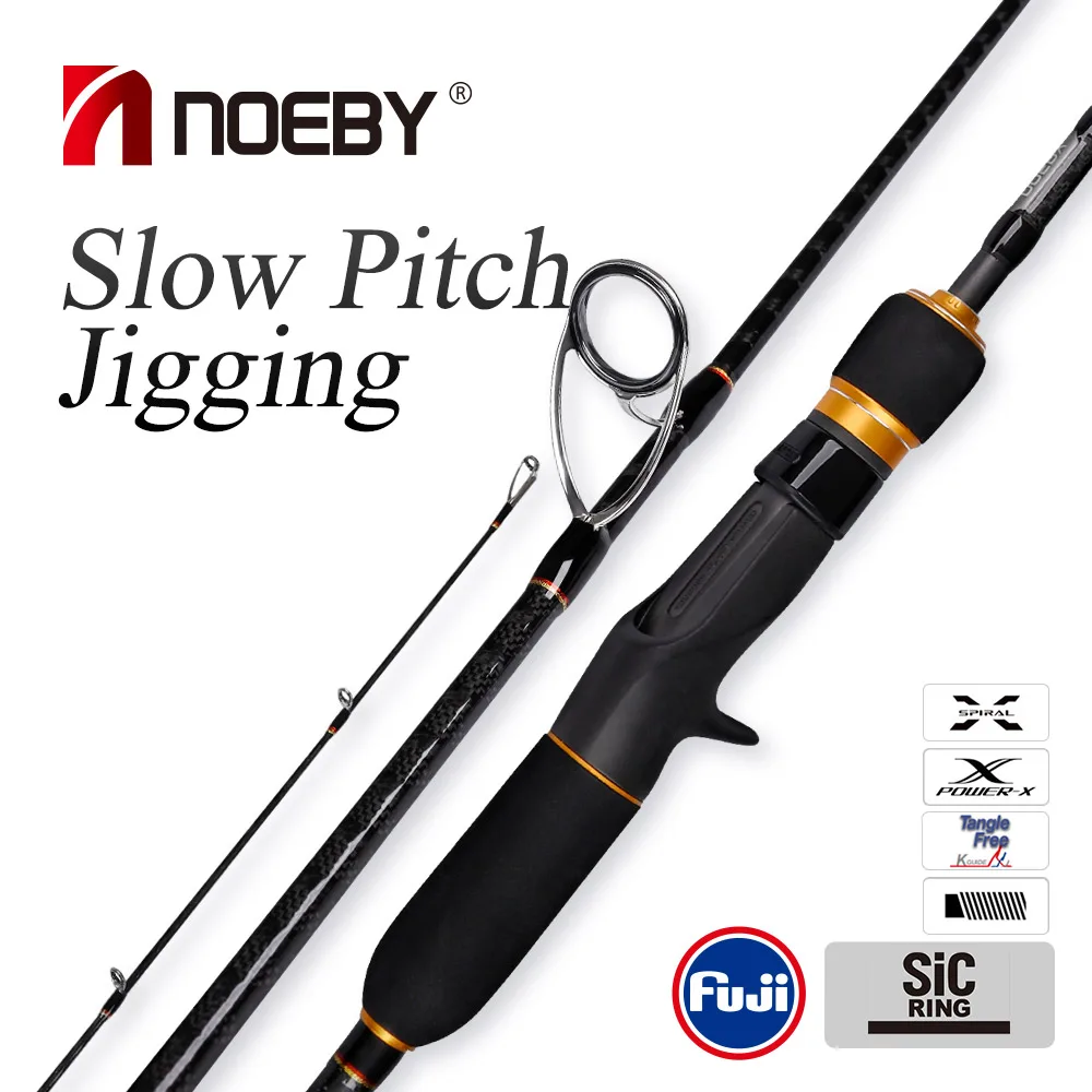 

NOEBY Spinning Casting Slow Speed Jigging Fishing Rod 1.96m M ML Power FUJI SIC Guide DPS Seat Fishing Rod