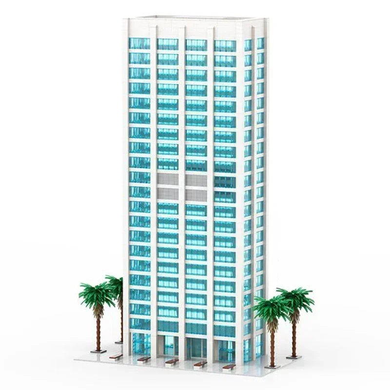 Briques de construction Moc modèle Street View 180 E, tour de bureau large, blocs modulaires, cadeaux, jouets de noël, ensembles de bricolage, assemblage