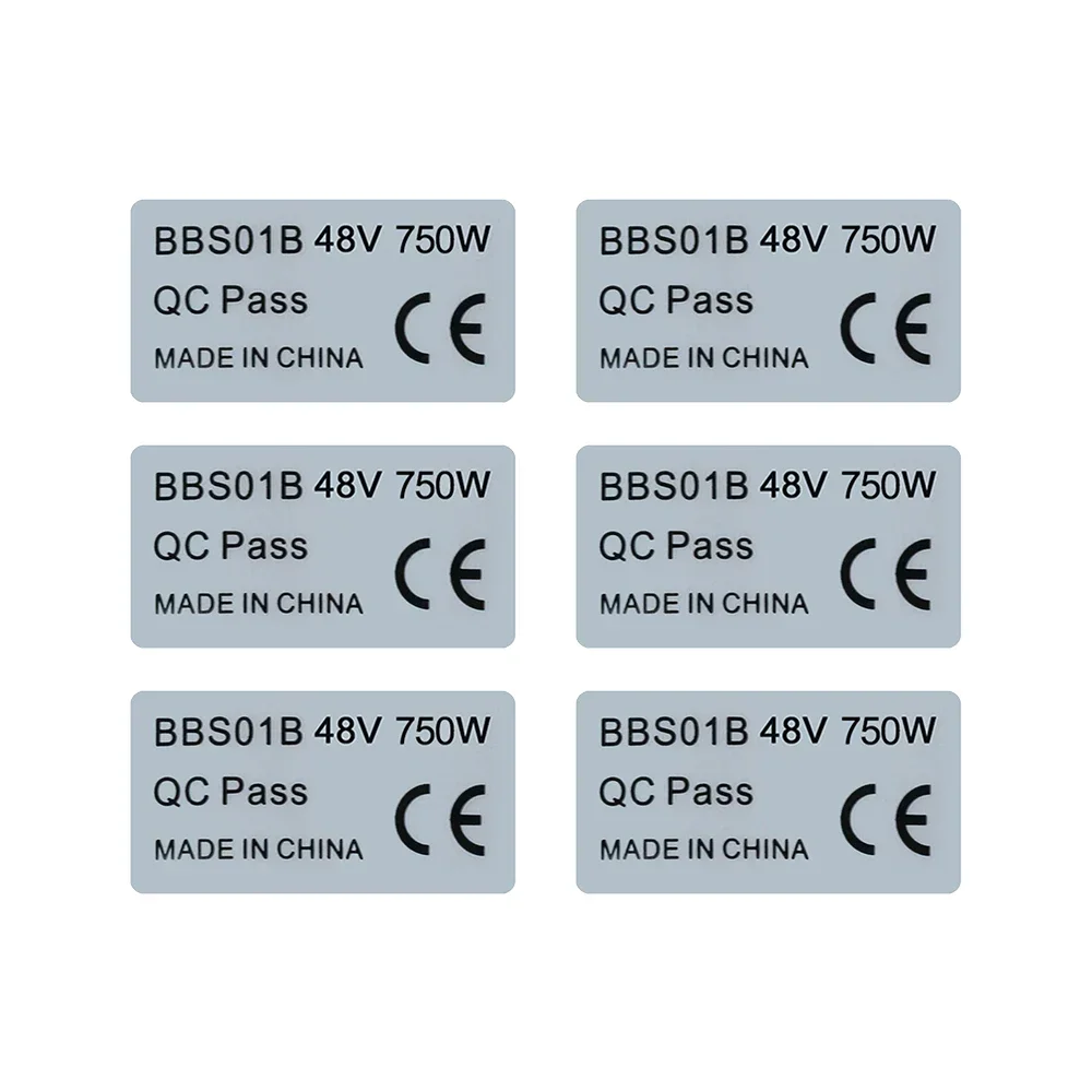 6pcs 36V 250W 48V 750W Stickers Electric Bicycle Sticker for Bafang BBS01B BBS02B BBHD Mid Drive Motor Ebike Accessries