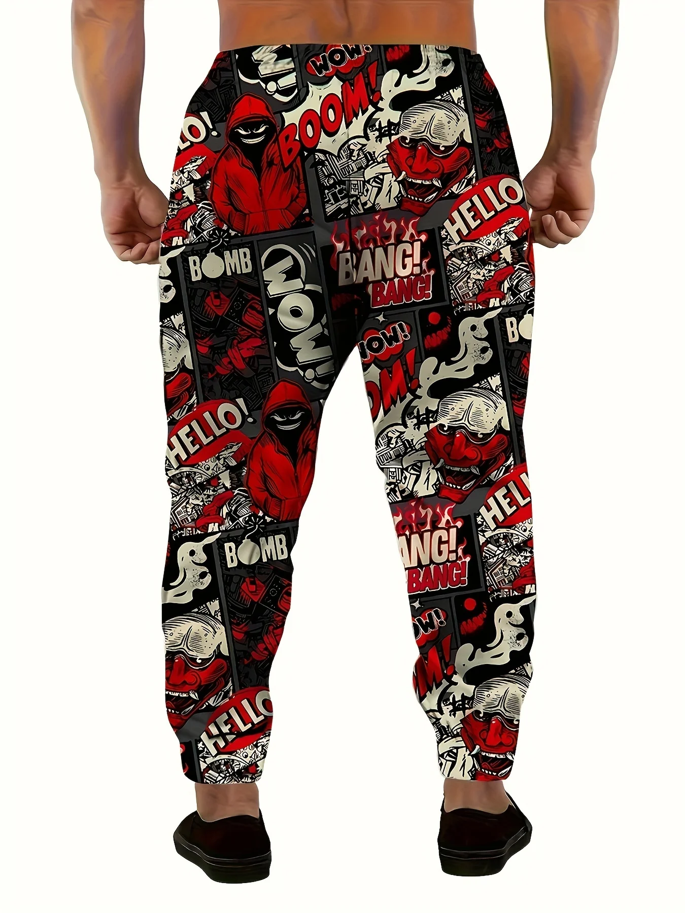 Pantaloni versatili da esterno morbidi e comodi con stampa graffiti personalizzati da uomo autunno e inverno di vendita calda