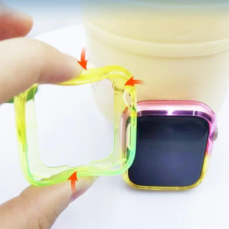 Cover Soft For Apple Watch Case Ultra 2 49mm Band Shell Frame Transparent 41mm 45mm For iWatch Series 9 8 7 6 5 4 3 SE 40mm 44mm