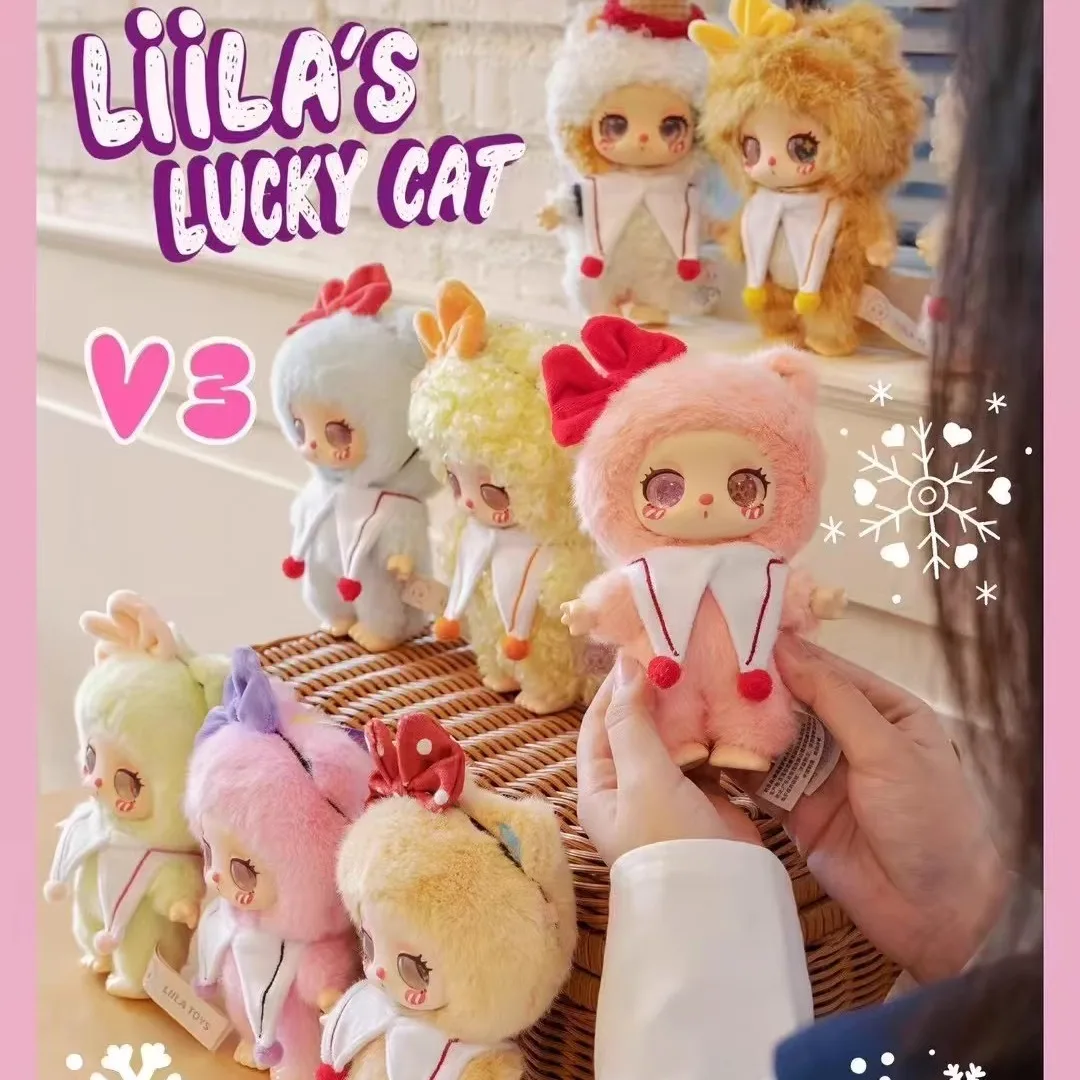 In Stock Genuine Liila'S Lucky Cat V3 Bind Box Vinyl Doll Liila Cat V3 Pendant Mystery Box Collectibles Surprise Toy Gifts