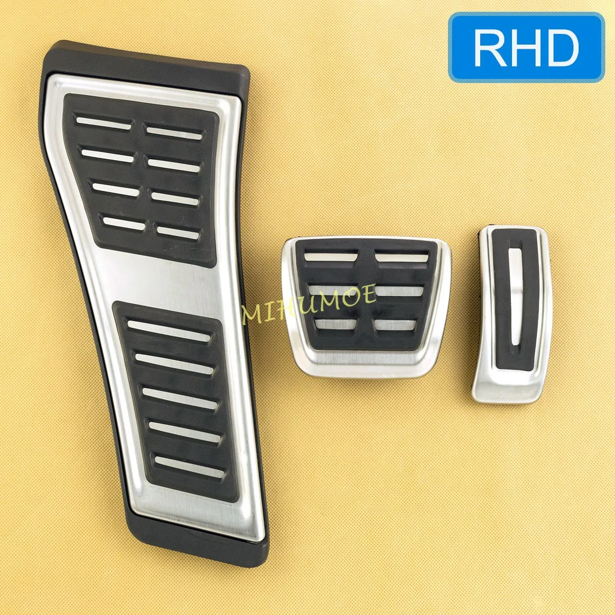 

Автомобильные педали для Audi Q5 SQ5 RHD 2018-2024 гг., противоскользящая подставка для ног из нержавеющей стали, набор накладок на пластины педали акселератора и тормоза