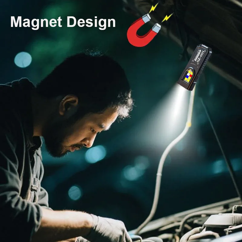 1pcs Mini LED Keychain Flashlight with Pen Clip Rechargeable Light Portable Pocket Work Light with Magnet for Outdoor Camping