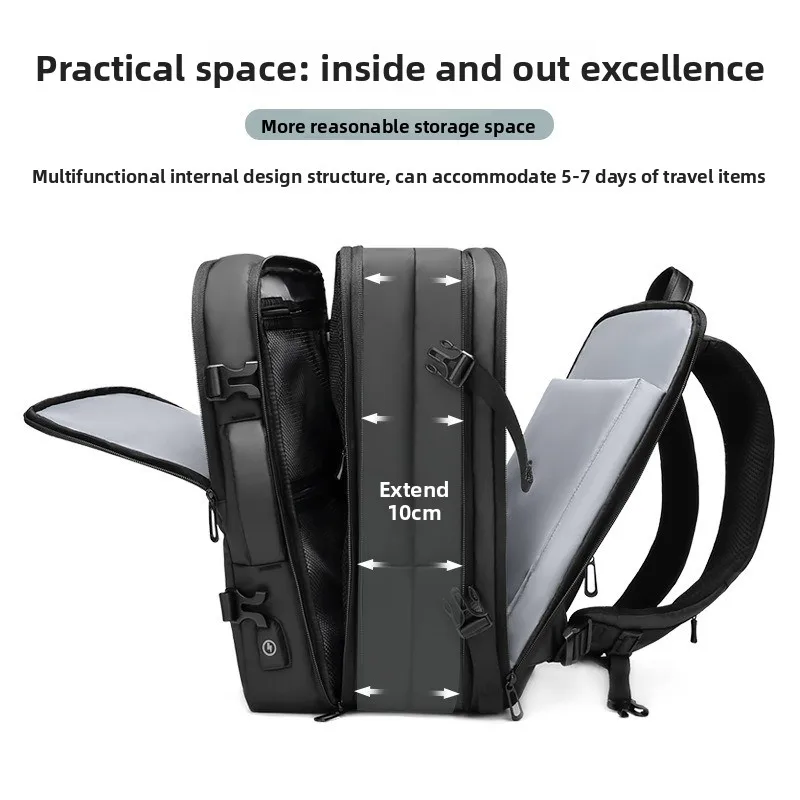 Backpack Large Capacity Business Travel Luggage Casual Expandable Multifunctional Computer Backpack 4