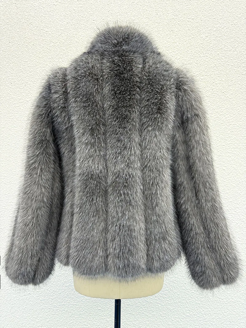 ZADORIN Nieuwe Luxe Patchwork Gestreepte Stand Kraag Nepbontjas Vrouw Kleding Winter Harige Jas Bont Faux Jassen Warme Bont Top