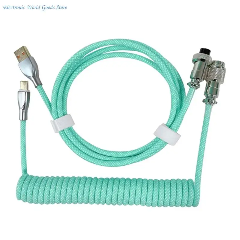 A3PD 1.8M Mechanical Keyboard Cable Type-C to USB Computer Aviation Connector
