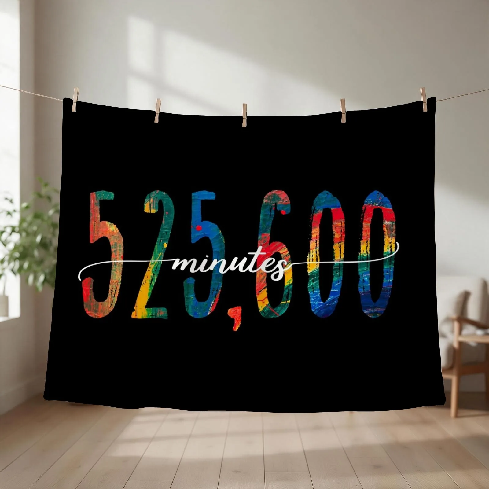 525,600 Minutes Throw Blanket blankets and throws For Baby For Sofa Thin Single Blankets
